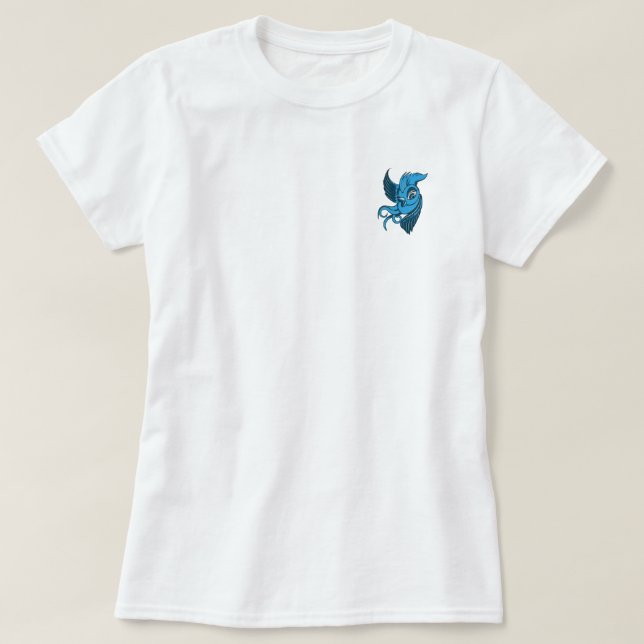 T-shirt Deux espiègles ont modifié la tonalité l'oiseau (Design devant)