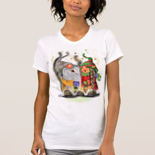 T-shirt Deux Gnomes chantent Bonne Chanson De Noël - Fun
