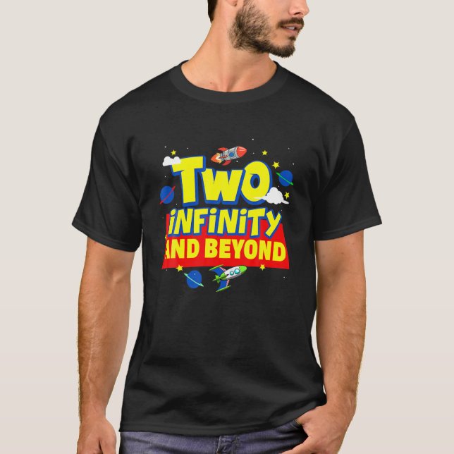 T-shirt Deux Infinités Et Au-Delà Anniversaire 2 Ans Garço (Devant)
