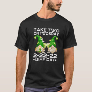 T-shirt Deux Jours 2-22-22 Fête Avec Drôle Boisson Margari