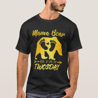 T-shirt Deux jours Mama Maman Oear New Baby Girl Boy Annon