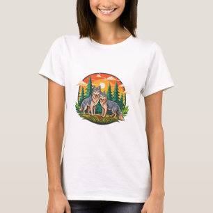 T-shirt Deux loups