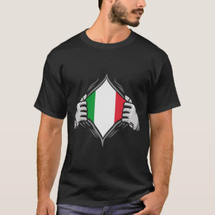 T-shirt Deux mains déchirant le drapeau de l'Italie