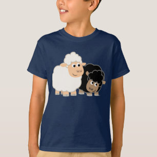 T-shirt deux mignonettes en caricature en mouton p