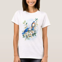 Deux oiseaux bleus