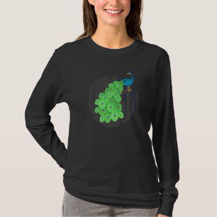 T-shirt Deux paons colorés Graphique Oiseaux mignons Anima