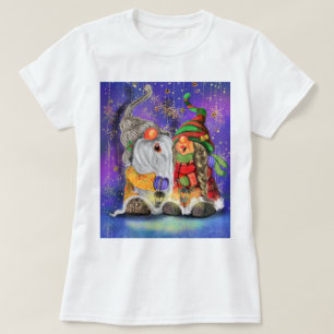 T-shirt Deux Petits Gnomes Chante Une Bonne Chanson De Noë