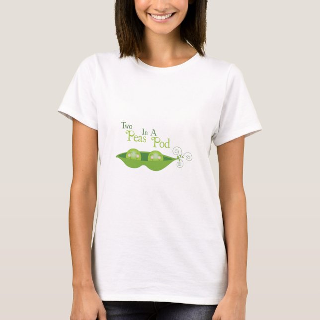 T-shirt Deux petits pois dans un morceau (Devant)