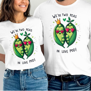 T-shirt Deux petits pois dans une poitrine d'amour Valenti