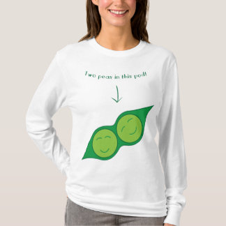 T-shirt "Deux pois dans cette cosse" jumellent la pièce en