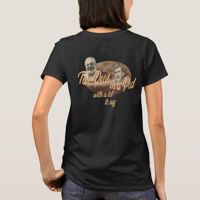 T-shirt Deux pois dans une conception de chemise de brun (Dos)