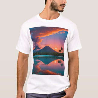 T-shirt Deux réflexions sur les volcans