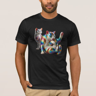 T-shirt Deux superbes chats au design lumineux.