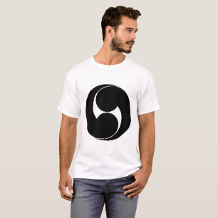 T-shirt Deux tourbillons dans le sens inverse des aiguille