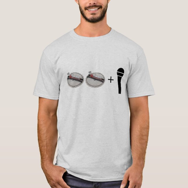 T-shirt Deux Tourne-disques et un microphone (Devant)