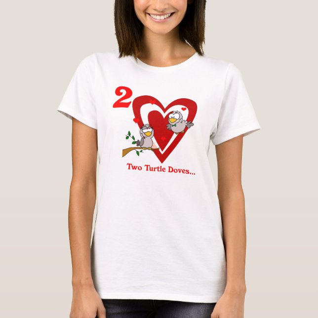 T-shirt Deux tourterelles (Devant)