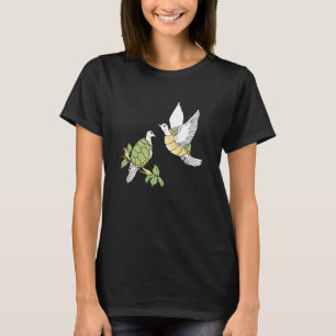T-shirt Deux Tourterelles Doves 12 Jours De Noël Joyeux Py