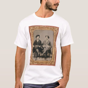 T-shirt Deux violoneurs, assis avec les instruments