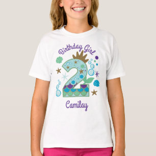 T-shirt Deuxième anniversaire Mermaid 2e