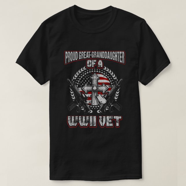 T-shirt Deuxième Guerre mondiale Vétéran Fière Grande Peti (Design devant)