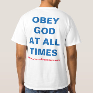 T-shirt d'évangélisation de Dieu de crainte/Dieu
