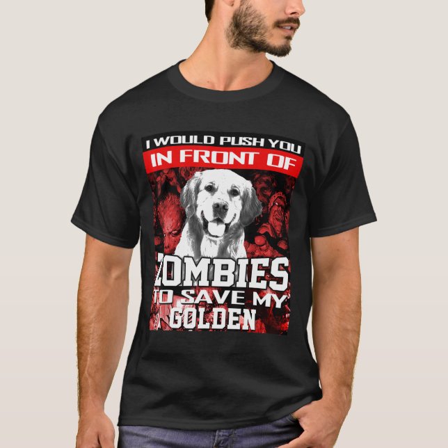 T-shirt Devant Les Zombies Pour Sauver Le Chien D'Ailleurs (Devant)
