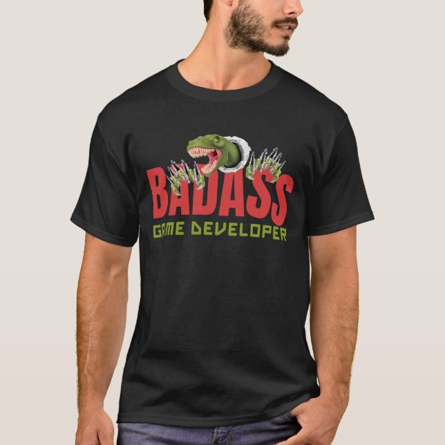 T-SHIRT DÉVELOPPEUR DE JEU BADASS - DEV DE JEU (Devant)