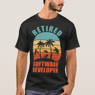 T-shirt Développeur de logiciels à la retraite heureux ret