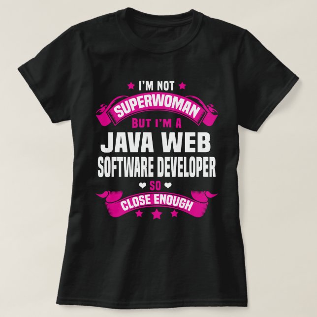 T-shirt Développeur de logiciels Web Java (Design devant)