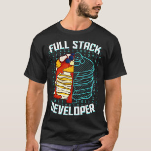 T-shirt Développeur de pile complète Funny Pancake Web Cod