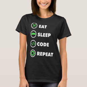 T-shirt Développeur logiciel Coder ordinateur Manger Code 