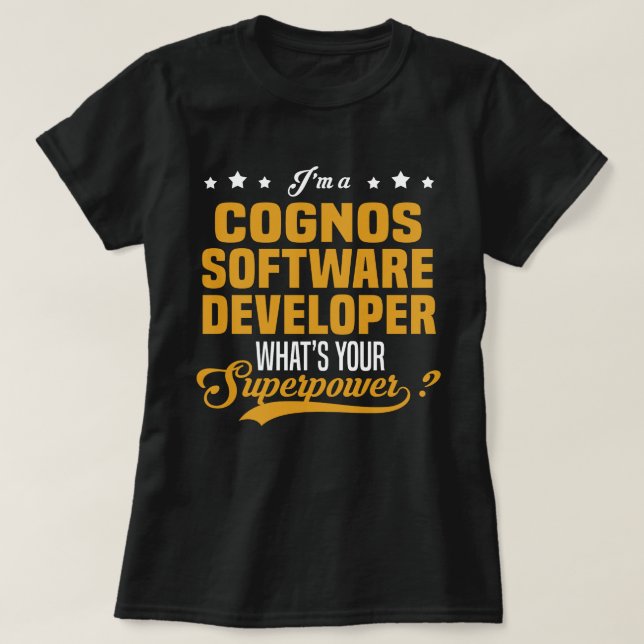 T-shirt Développeur logiciel Cognos (Design devant)