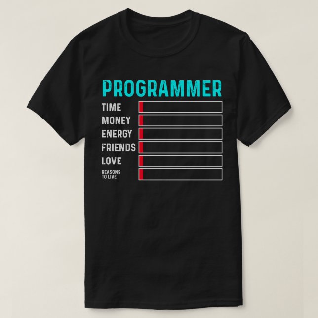 T-shirt Développeur logiciel de programmeur Coder Funny (Design devant)
