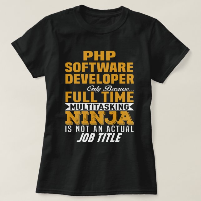 T-shirt Développeur logiciel PHP (Design devant)