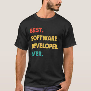 T-shirt Développeur logiciel Retro Meilleur développeur lo