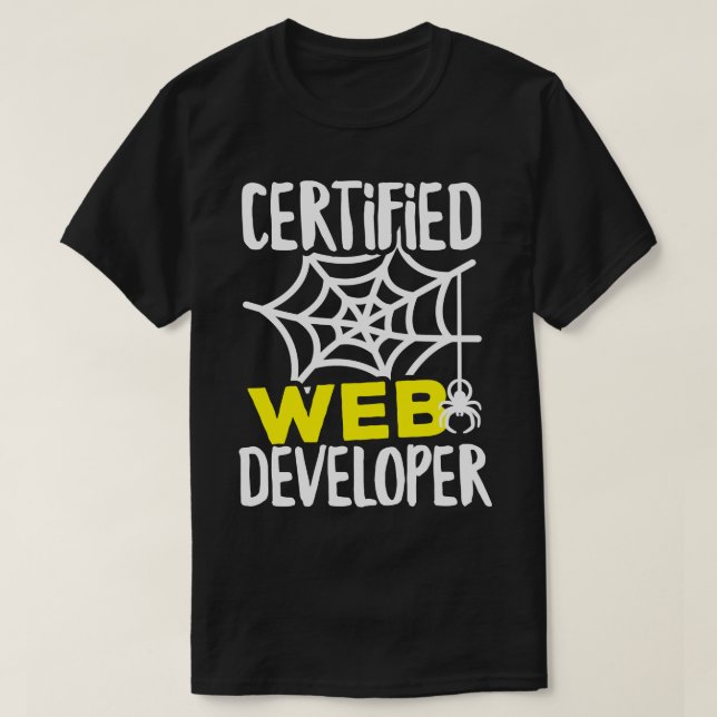 T-shirt Développeur Web certifié (Design devant)