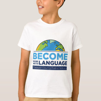 T-shirt Devenez plus avec la langue. Enseignant ESL