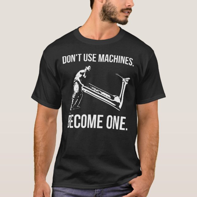 T-shirt Devenez Une Machine - Dessin, Homme Forte, Tapis (Devant)