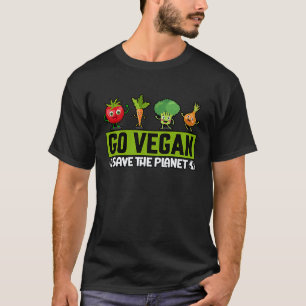 T-shirt Devenez végétalien, sauvez la planète, citation dr
