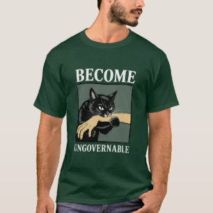 T-shirt Devenir ingouvernable drôle Anarchie animale Cadea