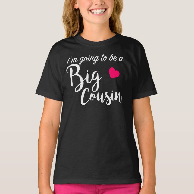 T-shirt Devenir Un Gros Cousin - Nouveau Cadeau Famille Bé (Devant)