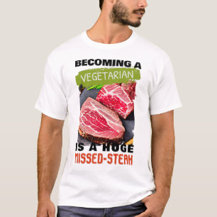T-shirt Devenir végétarien est un énorme T-Shi Missing-Ste