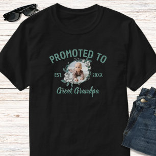 T-shirt Devenu Arrière Grand-Père 1 Photo Promue