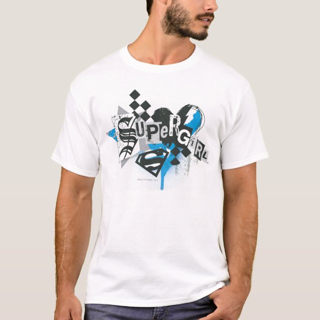 T-shirt Déversements et éclaboussures de supergirl (Devant)