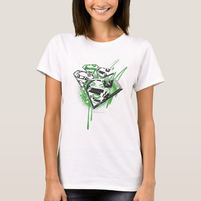 T-shirt Déversements verts supergirl (Devant)