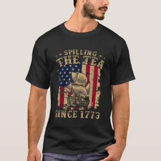 T-shirt Déverser Le Thé Depuis 1773 Drôle American Retro 4