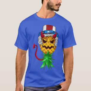 T-shirt Devil Oncle Sam Casquette Upside Down Pineappy 4th