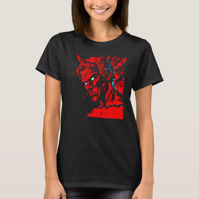 T-shirt Devil Red Demon Belphegor (Devant)