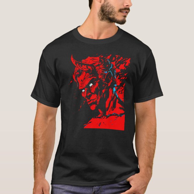 T-shirt Devil Red Demon Belphegor (Devant)