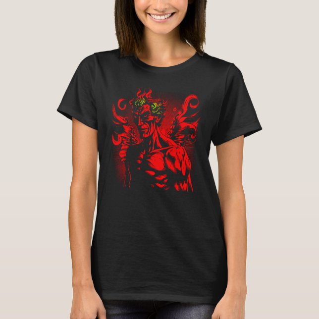 T-shirt Devil Red Demon Mammon (Devant)